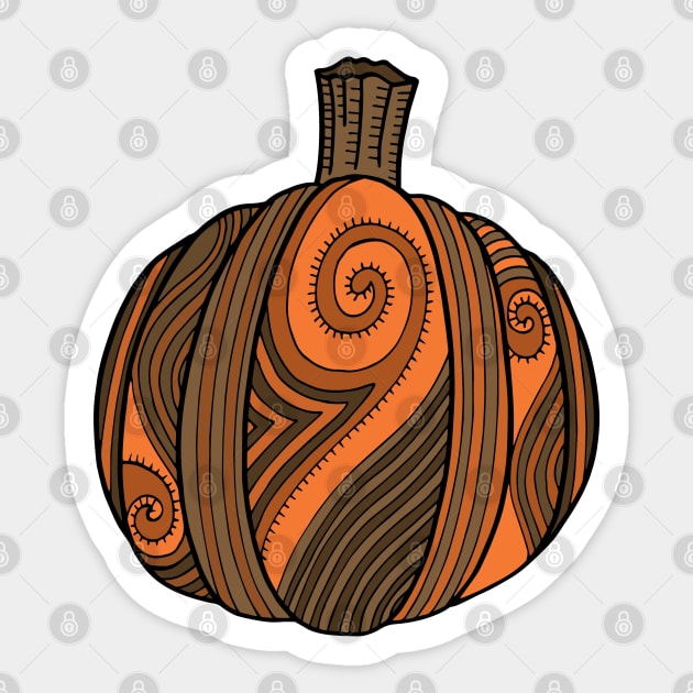 Artsy Hipster Pumpkin Sticker by HolidayBug